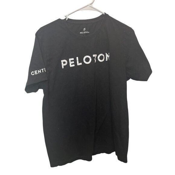 Peloton Black Graphic T-Shirt “Century Club” Size L Large H13 - Picture 1 of 2